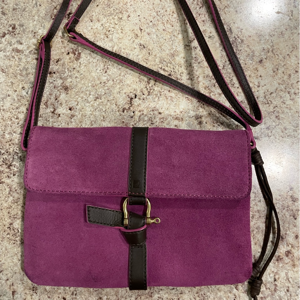 Sperry Top-Sider Suede crossbody purse NWOT